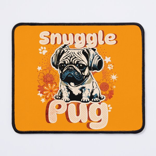 Item preview, Dog with headphones | Cute pug puppy designed and sold by Tee-Craftify.