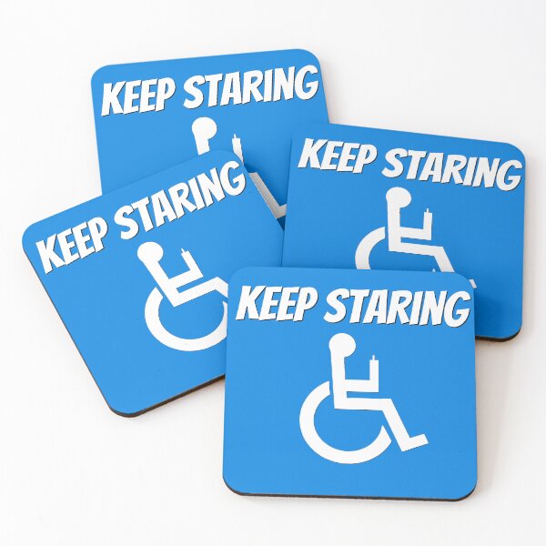 Aperçu de l'œuvre Keep Staring Funny Handicap Handicap Humour créée et vendue par ttuniques.