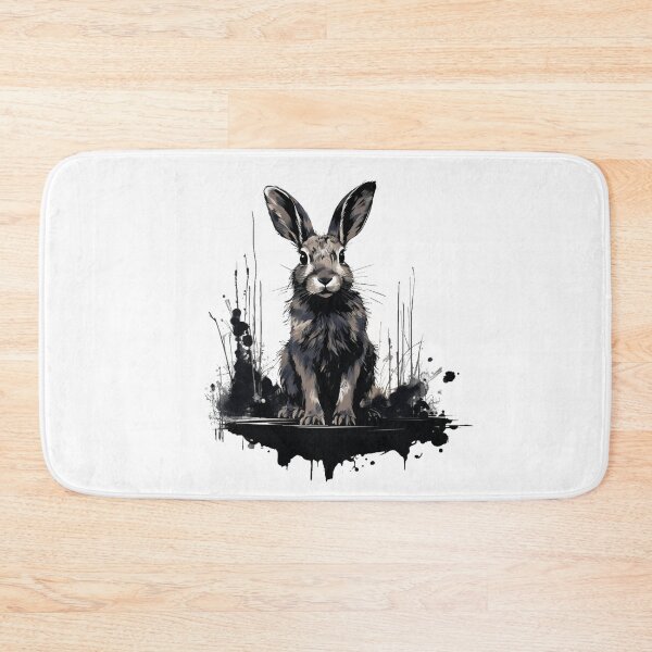 Item preview, Black Adult Rabbit Dark Theme Animal designed and sold by LudwikeArts.