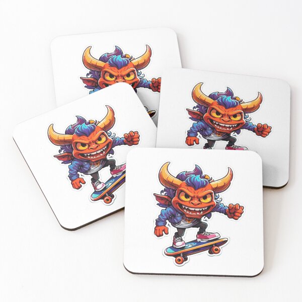 Item preview, Cool Demon Skateboard Rider - Fiery and Fearless designed and sold by sadsapiens.