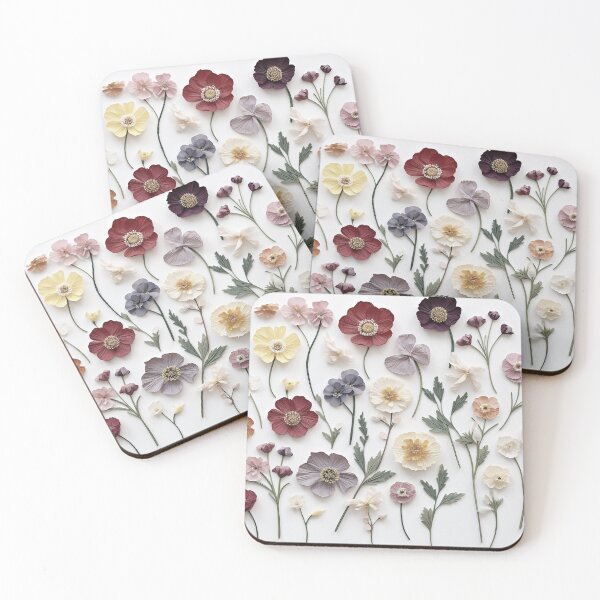 Item preview, Simple pressed flowers floral design designed and sold by Inktown.