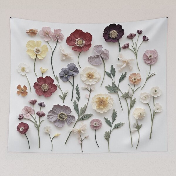 Item preview, Simple pressed flowers floral design designed and sold by Inktown.