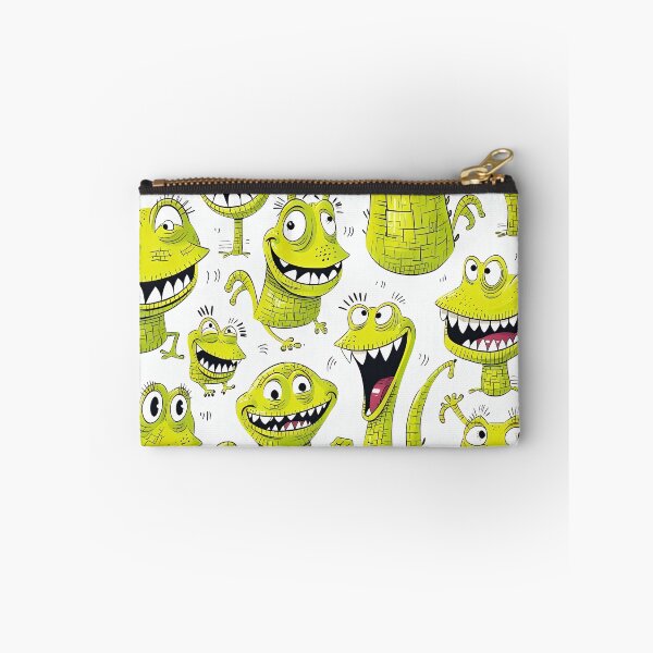 Item preview, Pattern with cute little green monsters designed and sold by libanmax.
