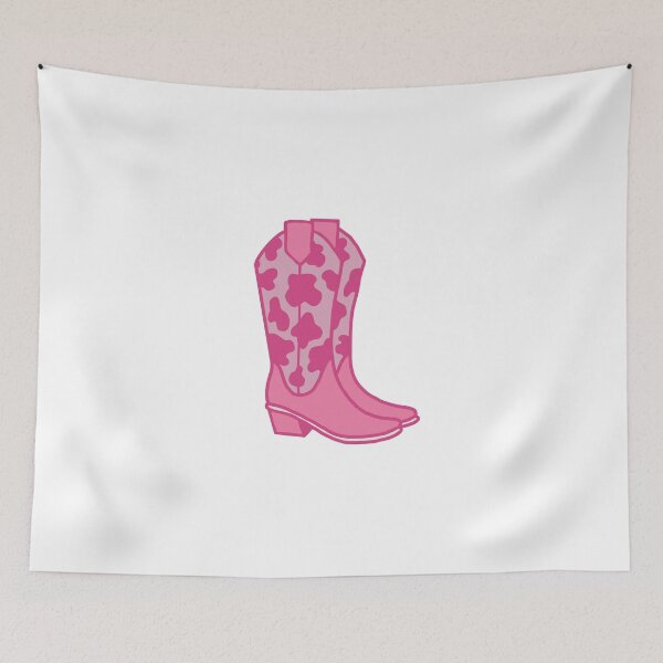 Item preview, Pink Cow Print Cowgirl Boots designed and sold by retrorangerr.