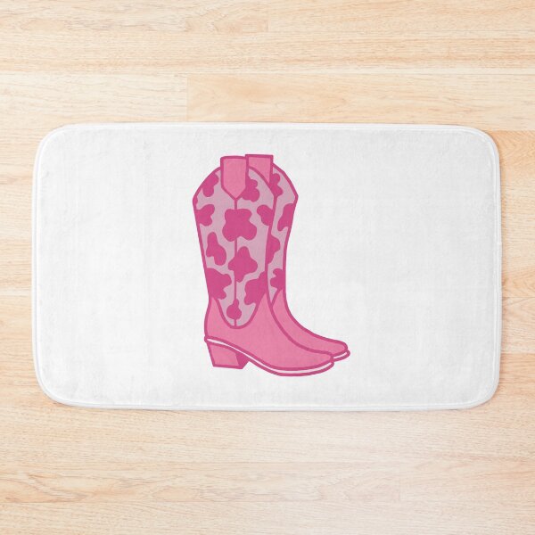 Artikelvorschau, Rosa Cowgirl-Stiefel mit Kuhmuster entworfen und verkauft von retrorangerr.