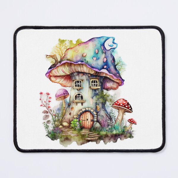 Item preview, Mushroom Fairy House, Watercolor Fantasy Art designed and sold by Noa-designs.