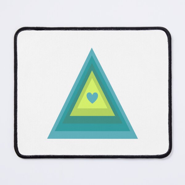 Item preview, Ocean Teal Heart Love Triangle designed and sold by EpicCreation.