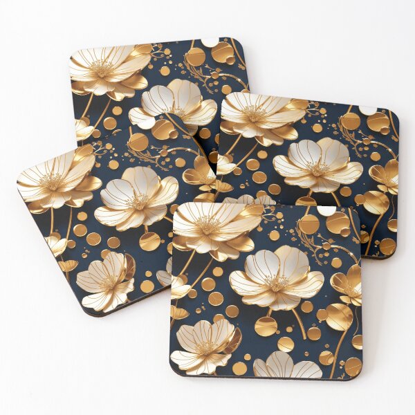 Item preview, Golden flowers designed and sold by ArtfullMinds.