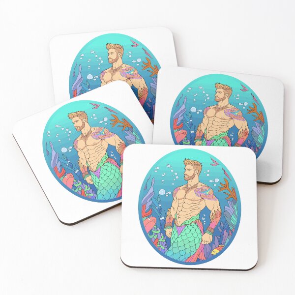 Item preview, Whimsical Merman Abs designed and sold by WesScottsWhimsy.