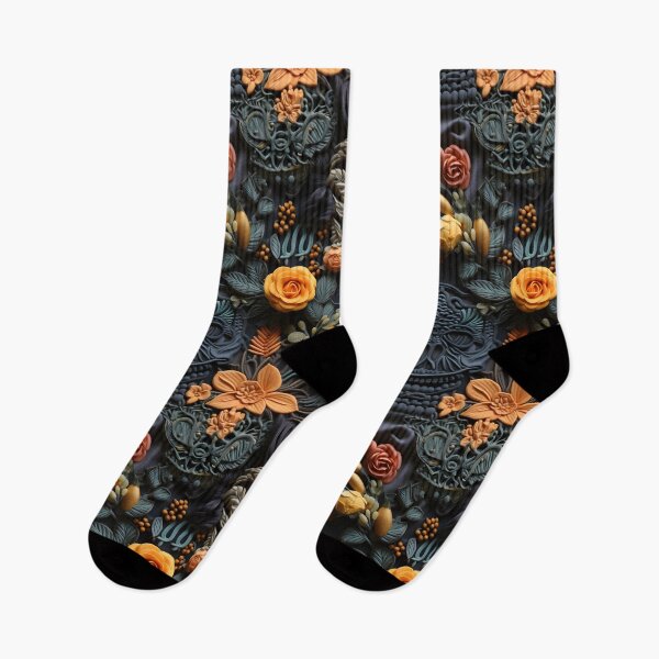 Item preview, Halloween floral pattern designed and sold by enipra.