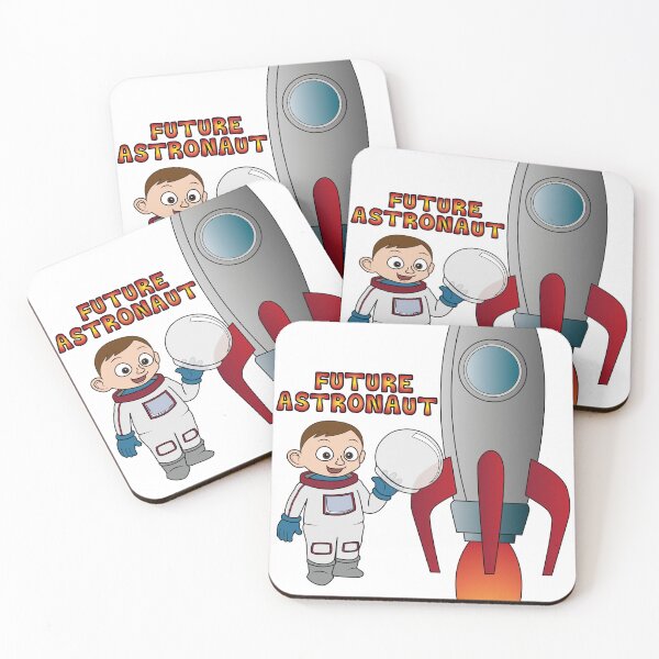 Item preview, 'Future Astronaut' with Rocket (Brunette Boy) designed and sold by ThingsByNin.