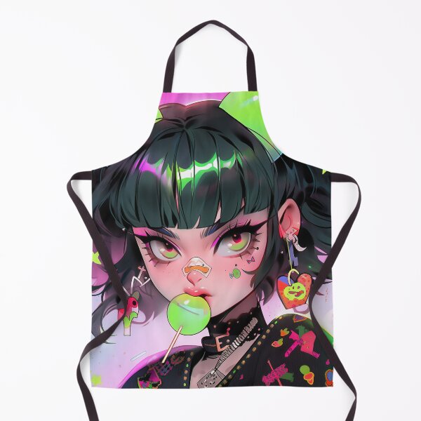 Item preview, Green Harajuku Sassy Lollipop Anime Girl designed and sold by bubblegoth.