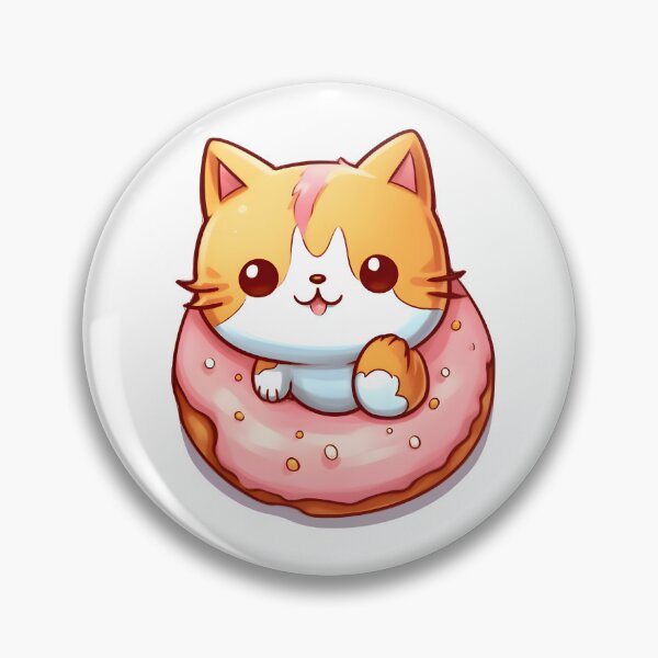 Item preview, Kawaii Kitty Donut designed and sold by ArtfulVixen.