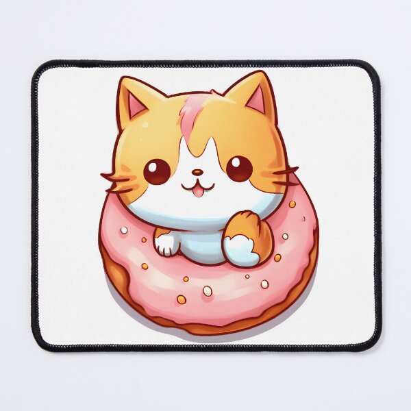 Item preview, Kawaii Kitty Donut designed and sold by ArtfulVixen.