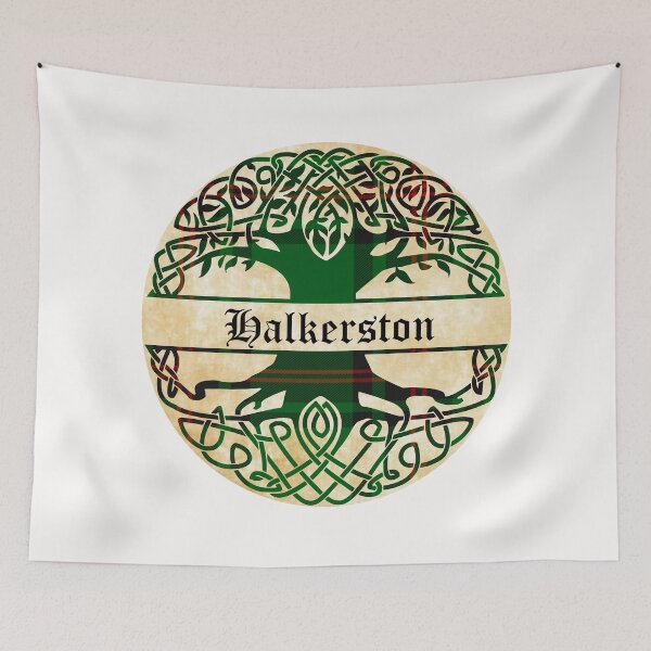 Item preview, Halkerston Tree of Life Clan Scottish Surname tartan designed and sold by BagTown Clans.