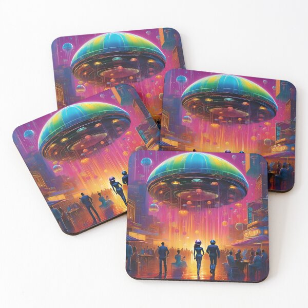 Item preview, Alien Worlds – Surreal Sci-Fi Cyberpunk City 9 designed and sold by Benito Del Ray.