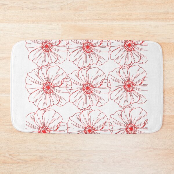 Item preview, red and white poppy print designed and sold by HofD.