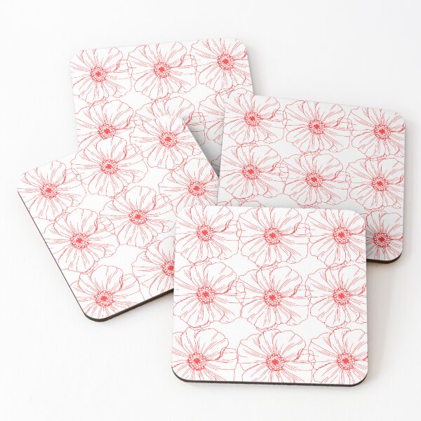 Item preview, red and white poppy print designed and sold by HofD.