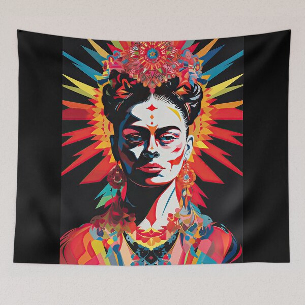 Item preview, Colorful Psychedelic Frida - Op Art designed and sold by Mystikos Art.