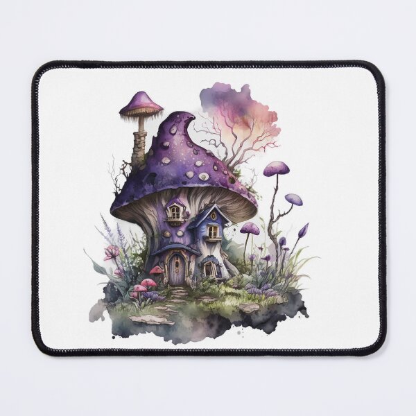 Item preview, Mushroom Fairy House, Watercolor Fantasy Art designed and sold by Noa-designs.