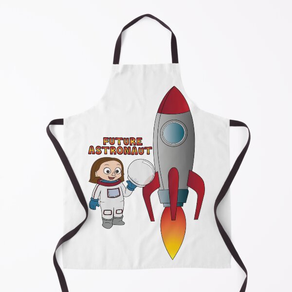 Item preview, 'Future Astronaut' girl with Rocket (Brunette) designed and sold by ThingsByNin.