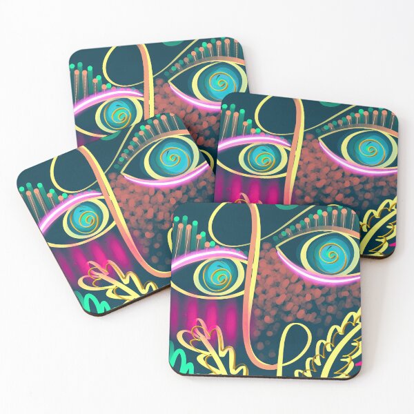 Item preview, Psycho eyes abstract face designed and sold by April Renee.