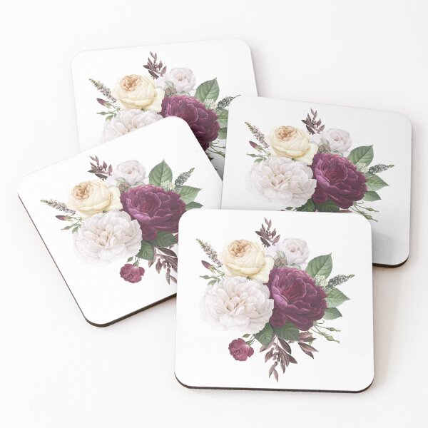 Item preview, Rustic Burgundy And White Flowers designed and sold by ArtCornerStudio.