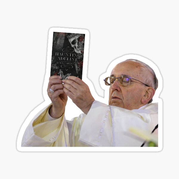 Artikel-Vorschau von Eindringlicher Adeline Pope Meme Aufkleber, designt und verkauft von darkcupiddesign.