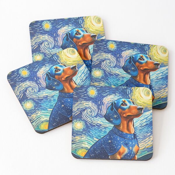 Item preview, Van gogh Starry Night Dachshund  designed and sold by Vangoholic.
