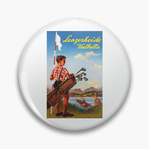 Item preview, LENZERHEIDE VALBELLA Switzerland for Golf 1950 Vintage Travel Wall Art by Fran Gygax designed and sold by AllineWiseman.