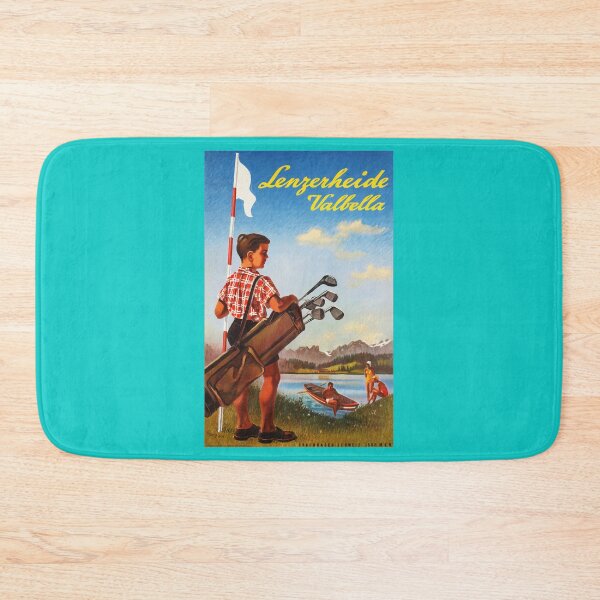 Item preview, LENZERHEIDE VALBELLA Switzerland for Golf 1950 Vintage Travel Wall Art by Fran Gygax designed and sold by AllineWiseman.