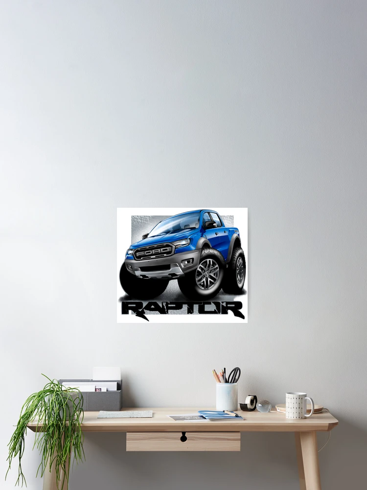 Imagen 2 de 3, Póster con la obra Ford Ranger Raptor, diseñada y vendida por Petrolhead T-Shirts and Art.