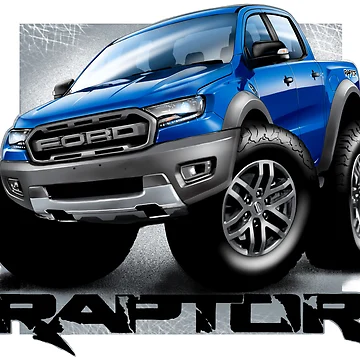 Artwork thumbnail, Ford Ranger Raptor by Petrolhead T-Shirts and Art