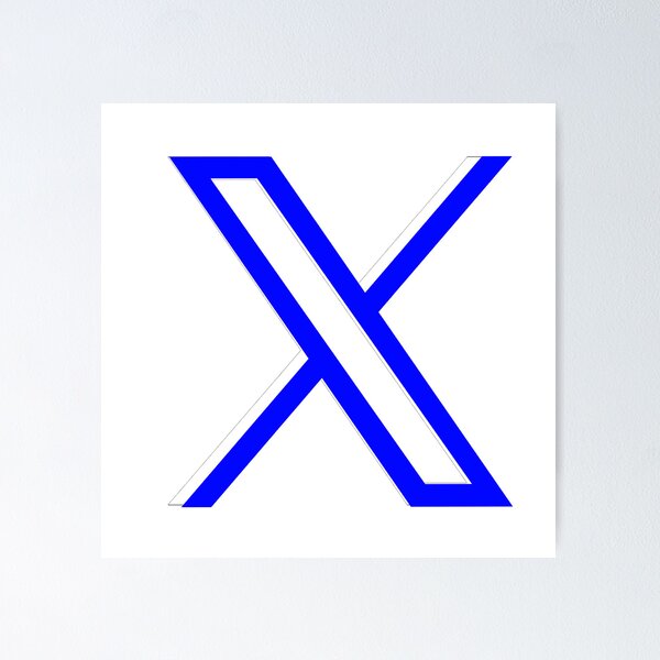 x.com white new logo, (old twitter) Sticker for Sale by LEOEXPRESS