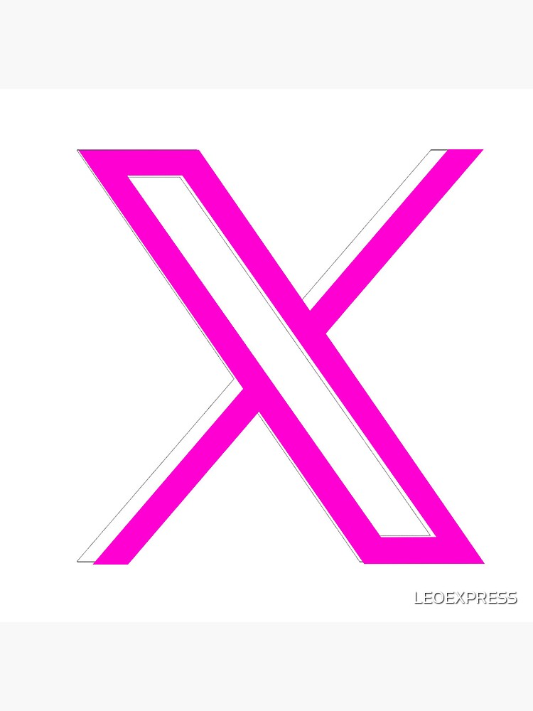 x.com pink new logo, (old twitter)