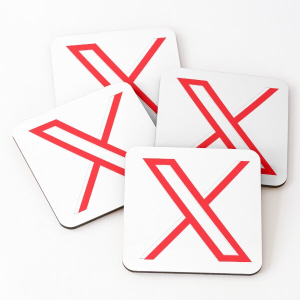 Item preview, x.com red new logo, (old twitter) designed and sold by LEOEXPRESS.