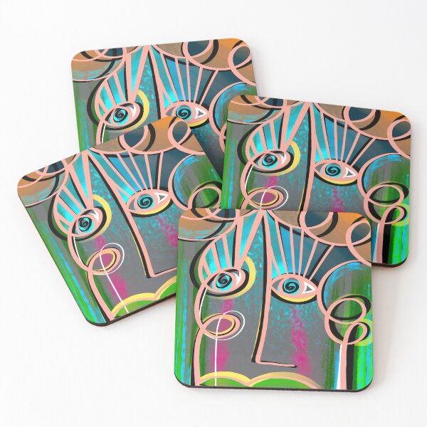 Item preview, Sad abstract face funky art crying designed and sold by April Renee.