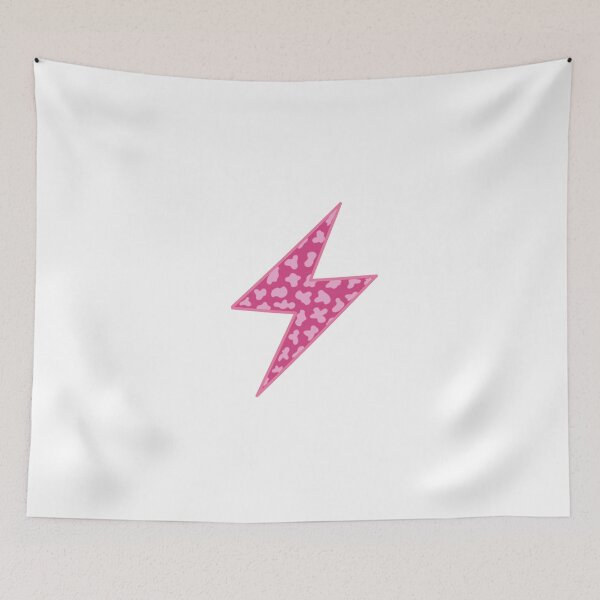 Item preview, Pink Cow Print Lightening Bolt designed and sold by retrorangerr.