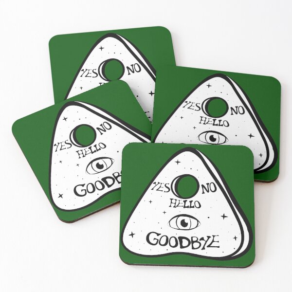 Item preview, White and Forest Green Ouija Planchette designed and sold by Charlottieloux.