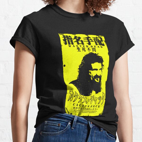 Cactus Jack Wanted Dead Mick Foley Sleeveless Mens Black T-shirt - Extreme  Wrestling Shirts