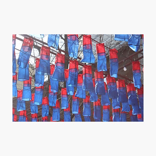 Digital illustration of blue streamers available as Framed Prints, Photos,  Wall Art and Photo Gifts