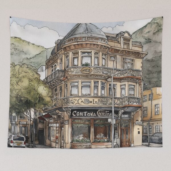 Item preview, Cape Town city drawing designed and sold by ComicsFactory.