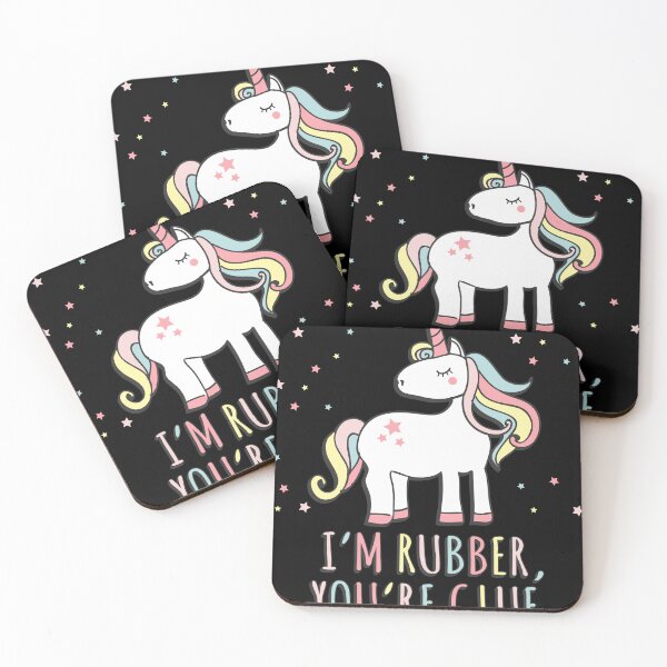 Item preview, I'm Rubber You're Glue Sarcastic Unicorn designed and sold by flippinsg.