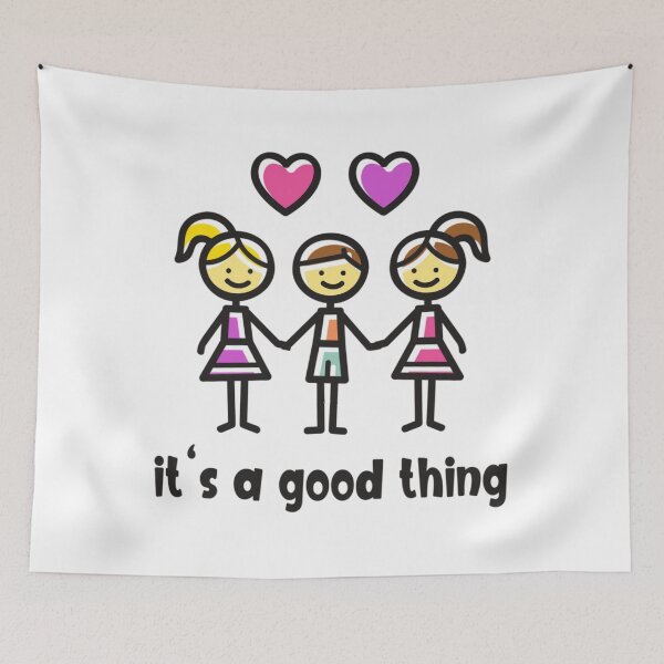 Item preview, Throuple - Threesome - Non-Monogamy - ITS A GOOD THING - Polyfidelity Greeting Card 	 designed and sold by fyazhqyyygi4.