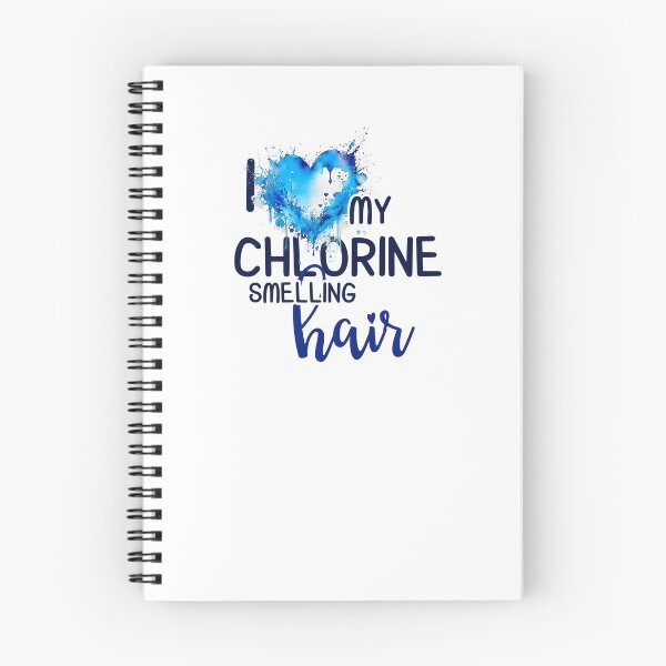 Item preview, I love my chlorine smelling hair, watercolor blue heart splash designed and sold by EmeraldeaArt.