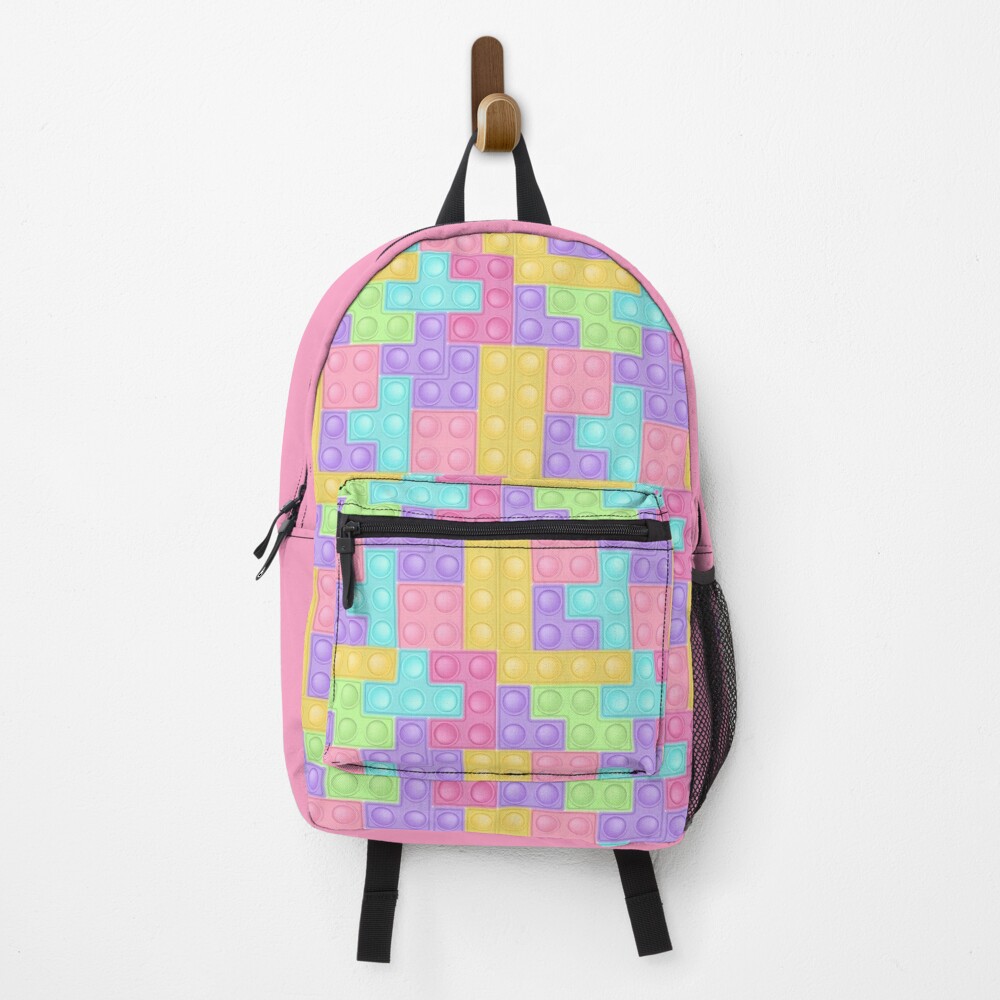 Kawaii Grid Pattern Women Backpack Fashion Multi Pocket Cute