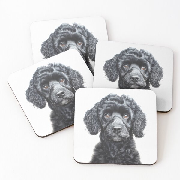 Item preview, Black Cockapoo Pencil drawing designed and sold by TLCPhotoArt.