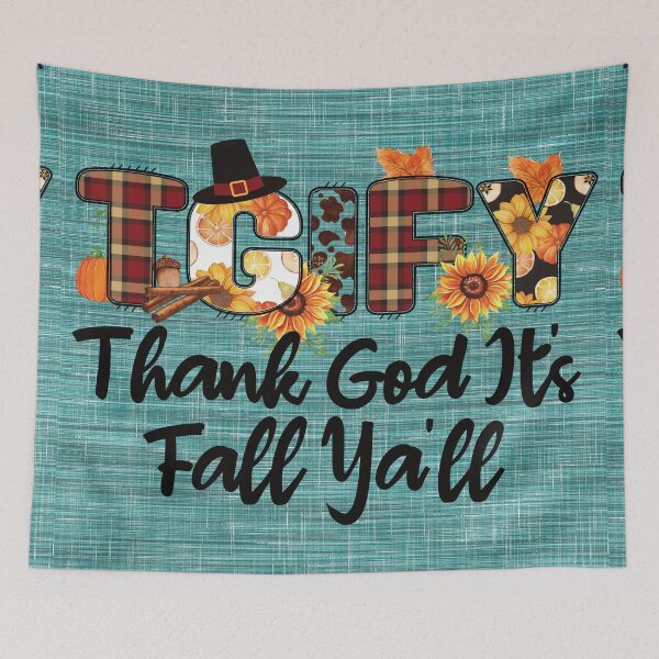 Item preview, TGIFY Thank God It's Fall Y'all Pumpkin Season -  Fall Vibes - Seasonal Art  - Fall Leaves - Fall Fashion - Hello Autumn designed and sold by Luvjesus2.