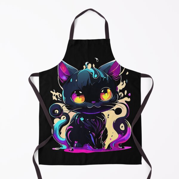 Item preview, Cat Slime Art (Black Ver.)- Whimsical Feline Playtime with Colorful Slime Creations! designed and sold by Watchara Aekcheen.
