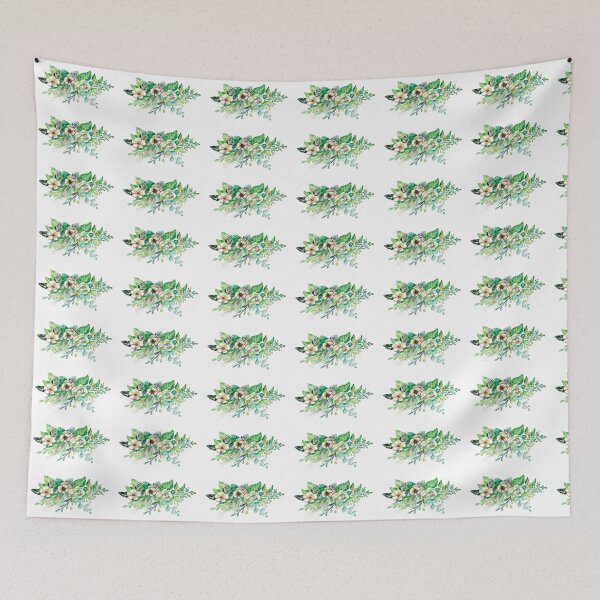 Item preview, Watercolor Bright Flowers with Leaves designed and sold by colorfulglee.